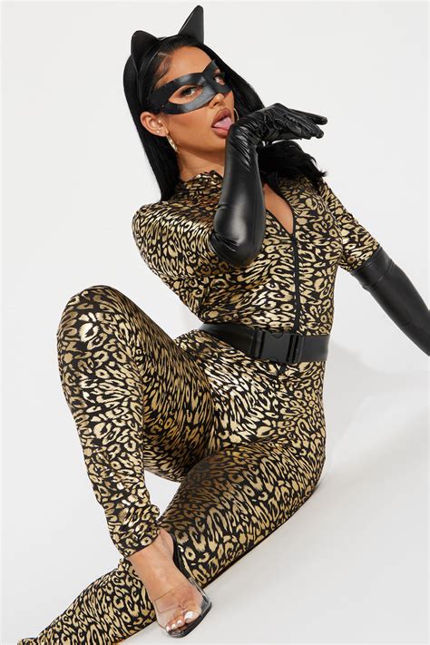 womens sexy cat costume|Cat Fight 5 Piece Costume Set